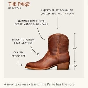 Tecovas western bootie. Goat material. Size 9. Never worn